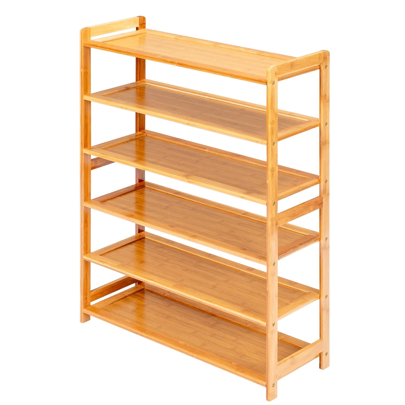 Bamboo Shoe Storage Rack 6-Tier, Holds 18-24 Pairs T72710