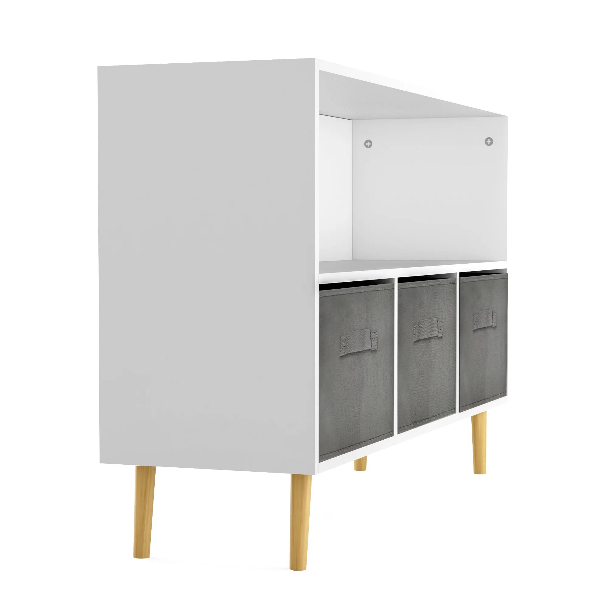 Kids Toy Storage Cabinet with Fabric Drawers Q16707