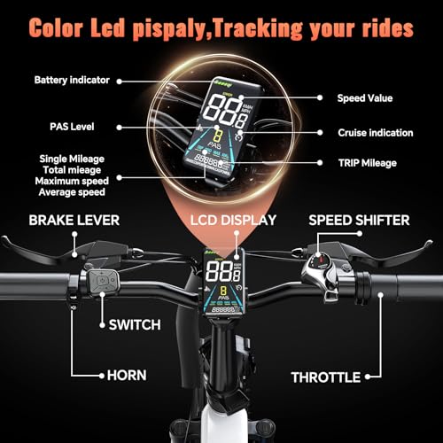 Folding Electric Bike for Adults Full Suspension, 52V 20AH Fat Tire N549125