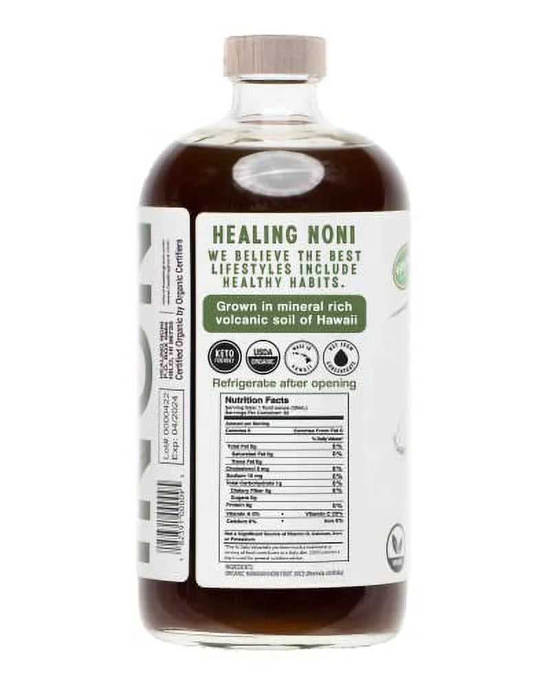 Organic Hawaiian Noni Juice - 4 Pack of 32oz Glass Bottles N347