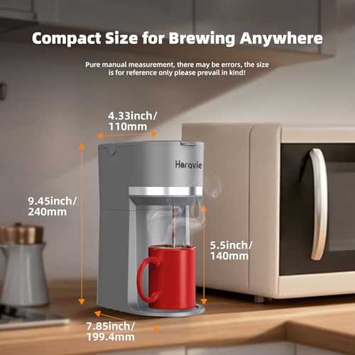 Single Serve Coffee Maker for K Cup and Ground Coffee, Fast Brew, Black L369987