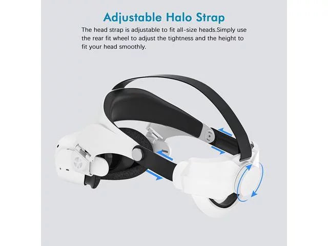 Adjustable Replacement Head Strap for Quest 2 with Head Pad V5364