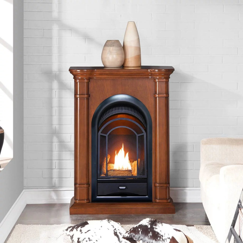 Ventless Fireplace System 10K BTU Dual Fuel Thermostat Insert I646
