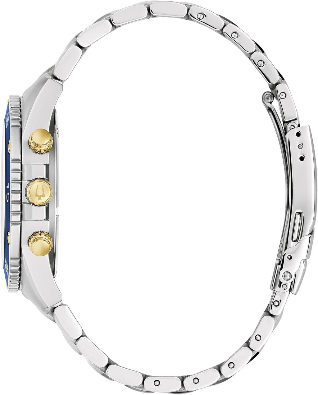 Men's Two-Tone Stainless Steel Chronograph Watch with Blue Dial N24173