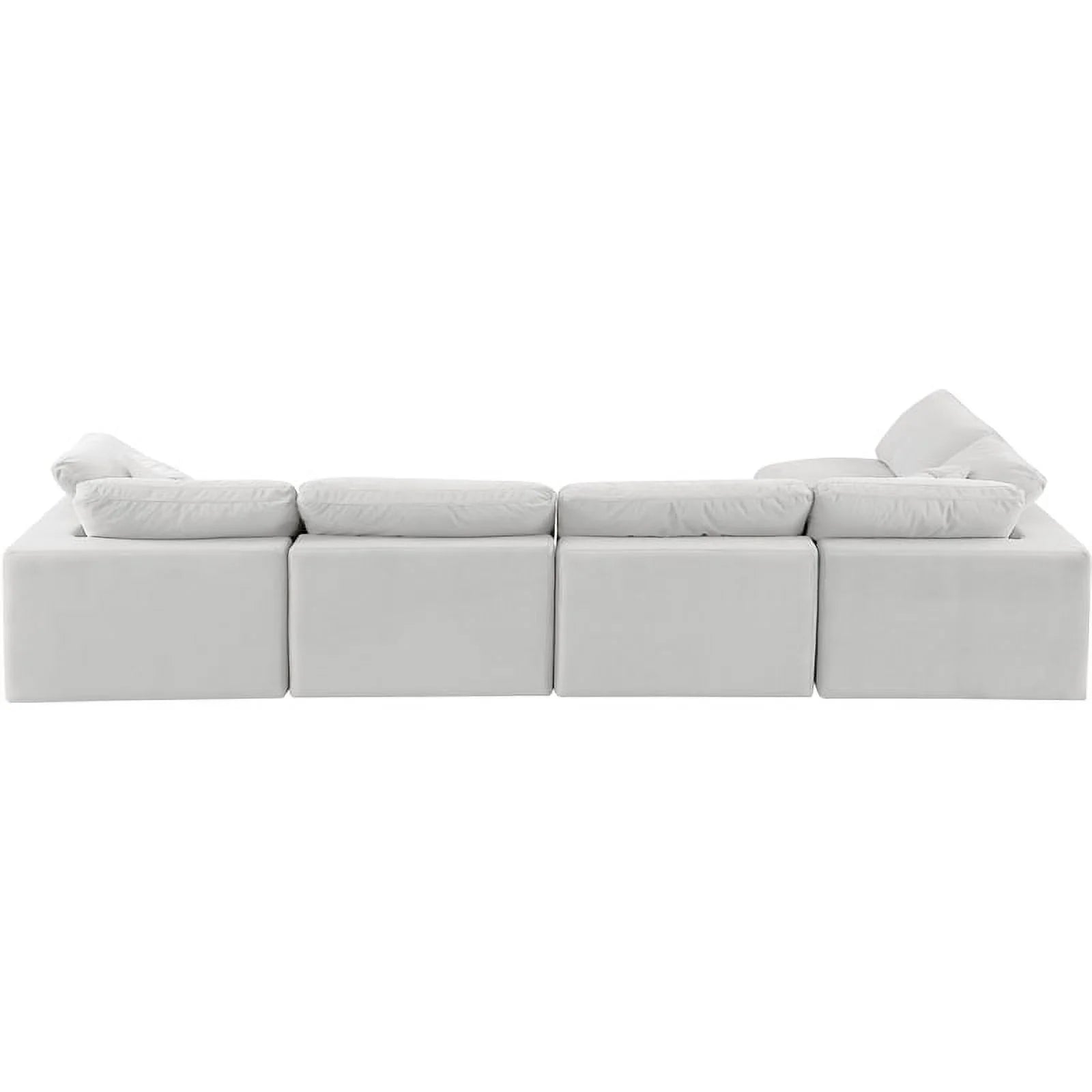 Cream Velvet Modular Sectional A2228
