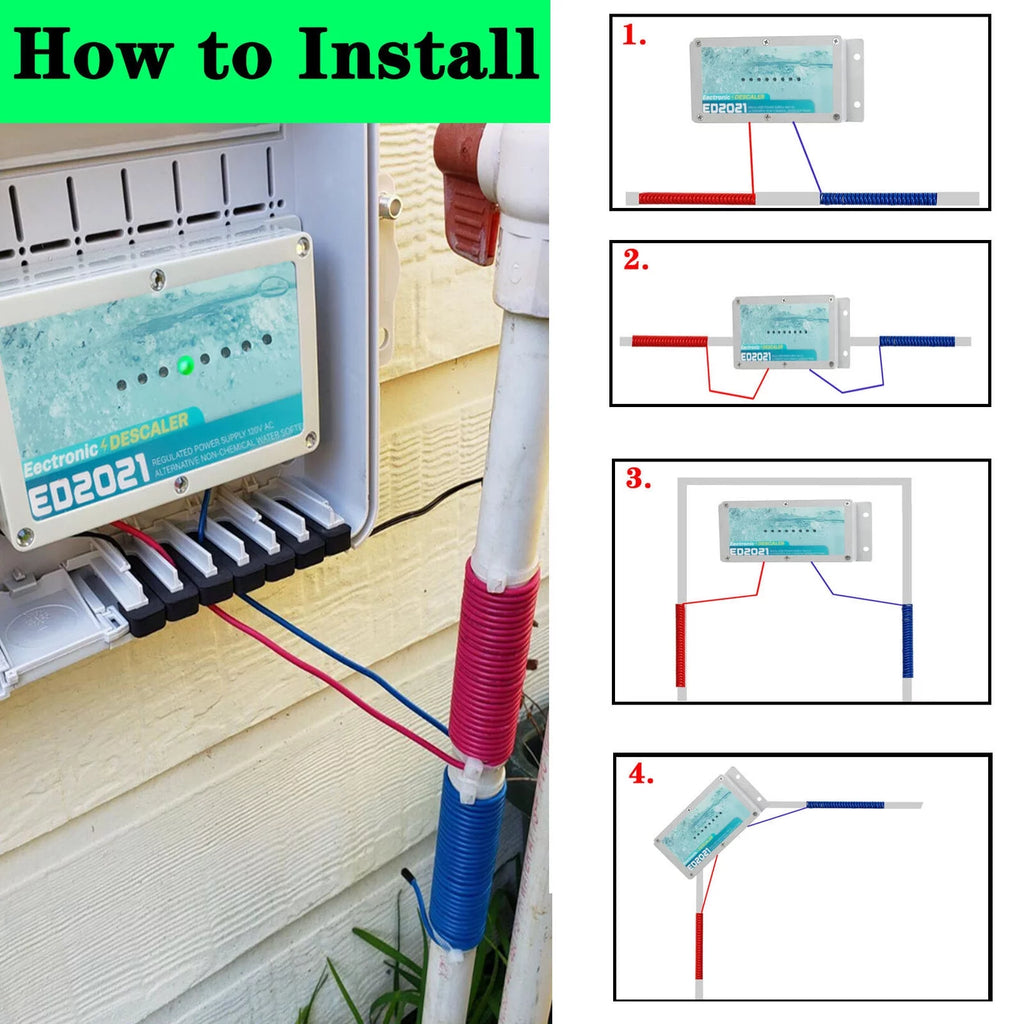 Electronic Water Descaler System for Whole House, Salt Free, Reduces Limescale M810