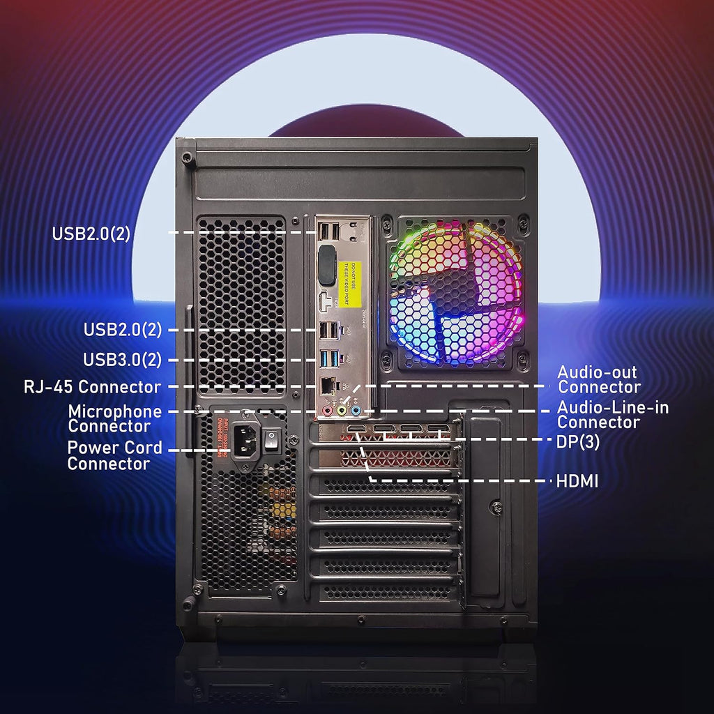 Gaming Desktop PC, GeForce RTX 3060, Intel Core i7, 16GB DDR4, 1TB SSD, WiFi I440817