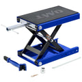 Orion Motor Tech Motorcycle Lift, 1100lb Motorcycle Scissor Lift Jack with Wide Deck T Handle 3/8" Socket, Motorbike Center Stand with Chain Brush, Crank Hoist Stand for ATV Dirt Bike Cruiser, Gray