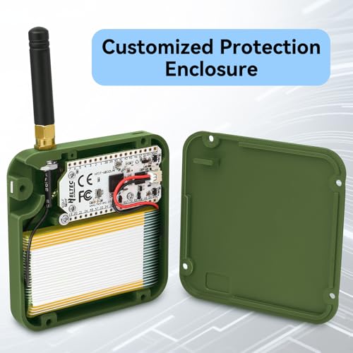 2 Pack ESP32 LoRa V3 Development Board with 915MHz Antennas, 3000mAh Battery, and Case L1170