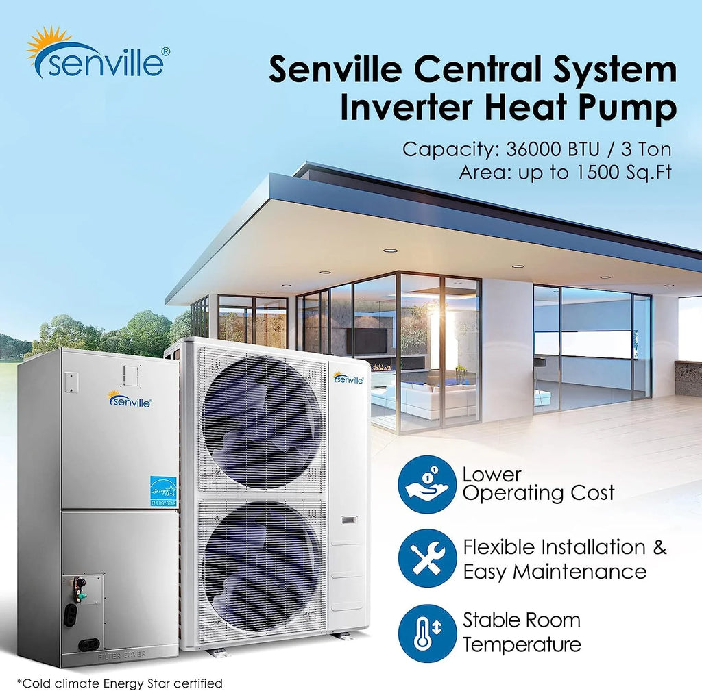3 Ton Central Air Conditioner Heat Pump Split System, 36,000 BTU, Inverter N451