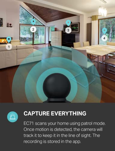 Indoor Pan/Tilt Smart Security Camera, 1080p HD with Night Vision and Motion Detection V470