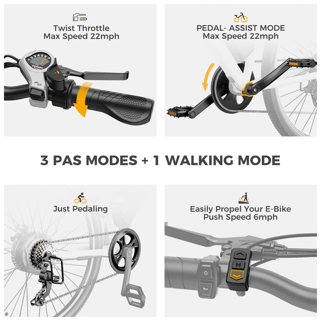 Electric Bike for Adults with 500W Motor and Removable Battery B4535