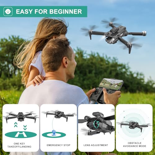 4K Camera Drone for Kids and Adults, Mini Drone with 2 Batteries and Carrying Case T80735