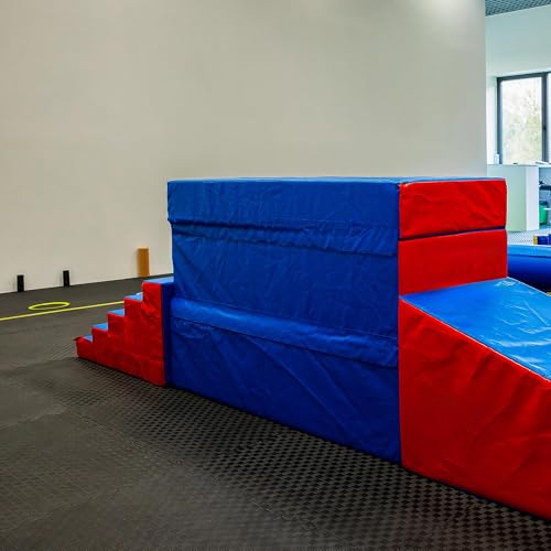 Interlocking Foam Gym Flooring Mat, 1 Inch Thick, 6 Tiles, Black C4472