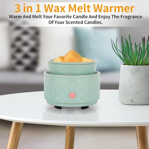 Ceramic Wax Melt Warmer, 3-in-1 Electric Fragrance Candle Burner Y224