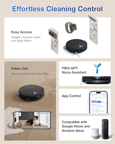 Robot Vacuum and Mop, 18500Pa Suction, Auto-Lift, Self-Emptying C481