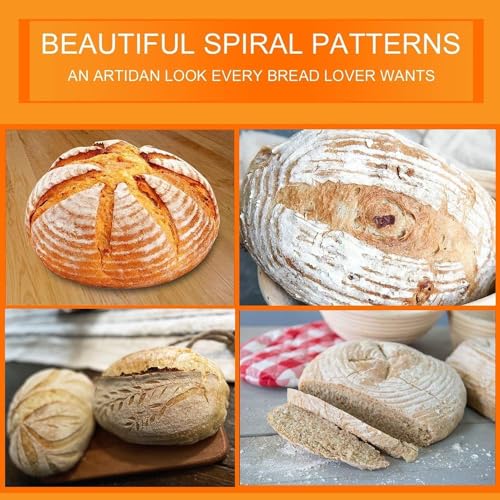 Bread Proofing Basket Set, 10 Inch Oval Rattan, Sourdough Baking Supplies V16421