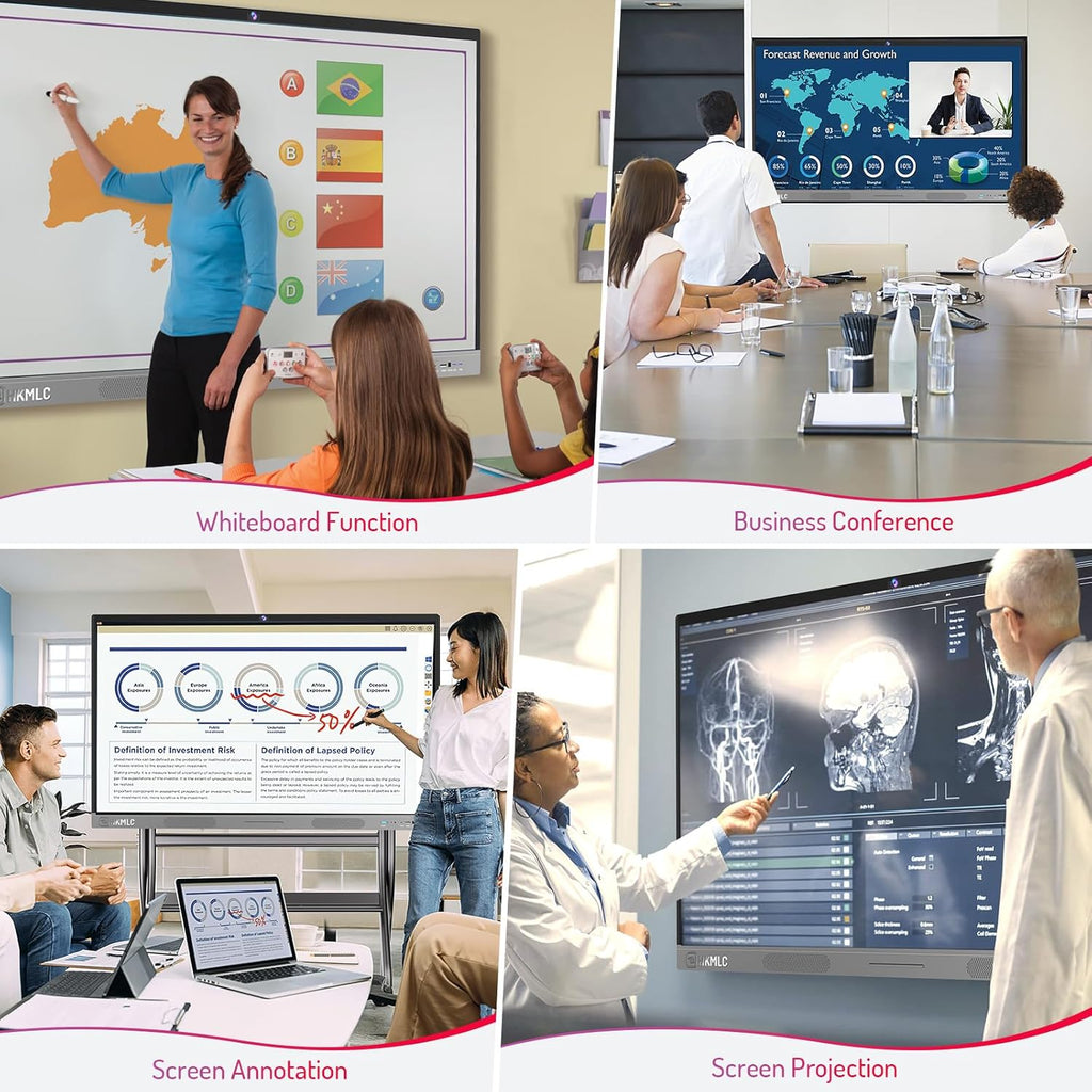 55" Interactive Whiteboard with 4K Touchscreen and Stand U18061