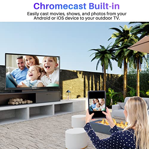 55 inch Outdoor Smart TV, 4K Weatherproof Television for Outside I326