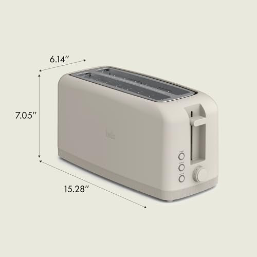 2 Slice Slim Toaster with 6 Shade Settings, Long Slot, Removable Crumb Tray R654