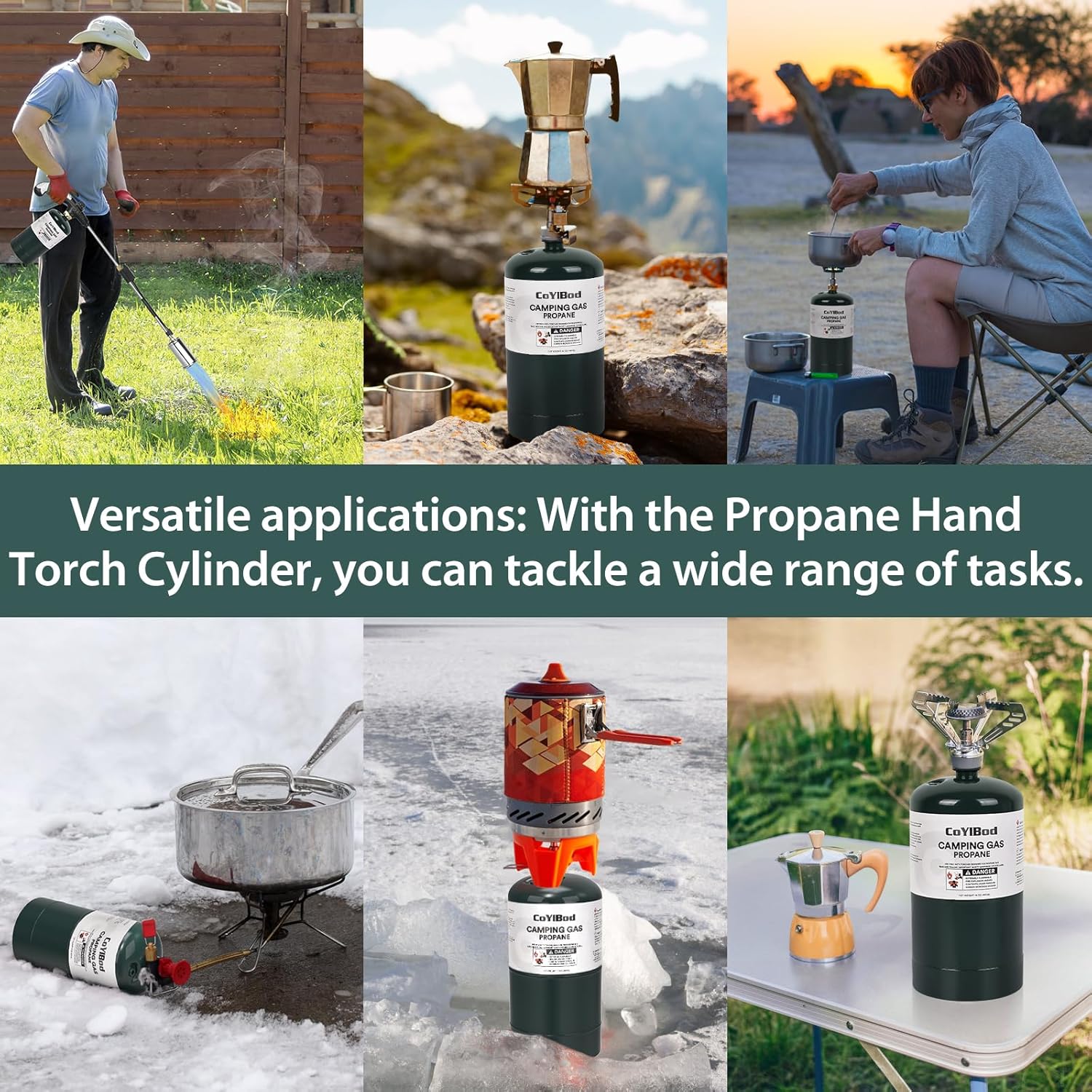 1LB Propane Cylinder Tank, 16 oz, DOT Compliant Q212