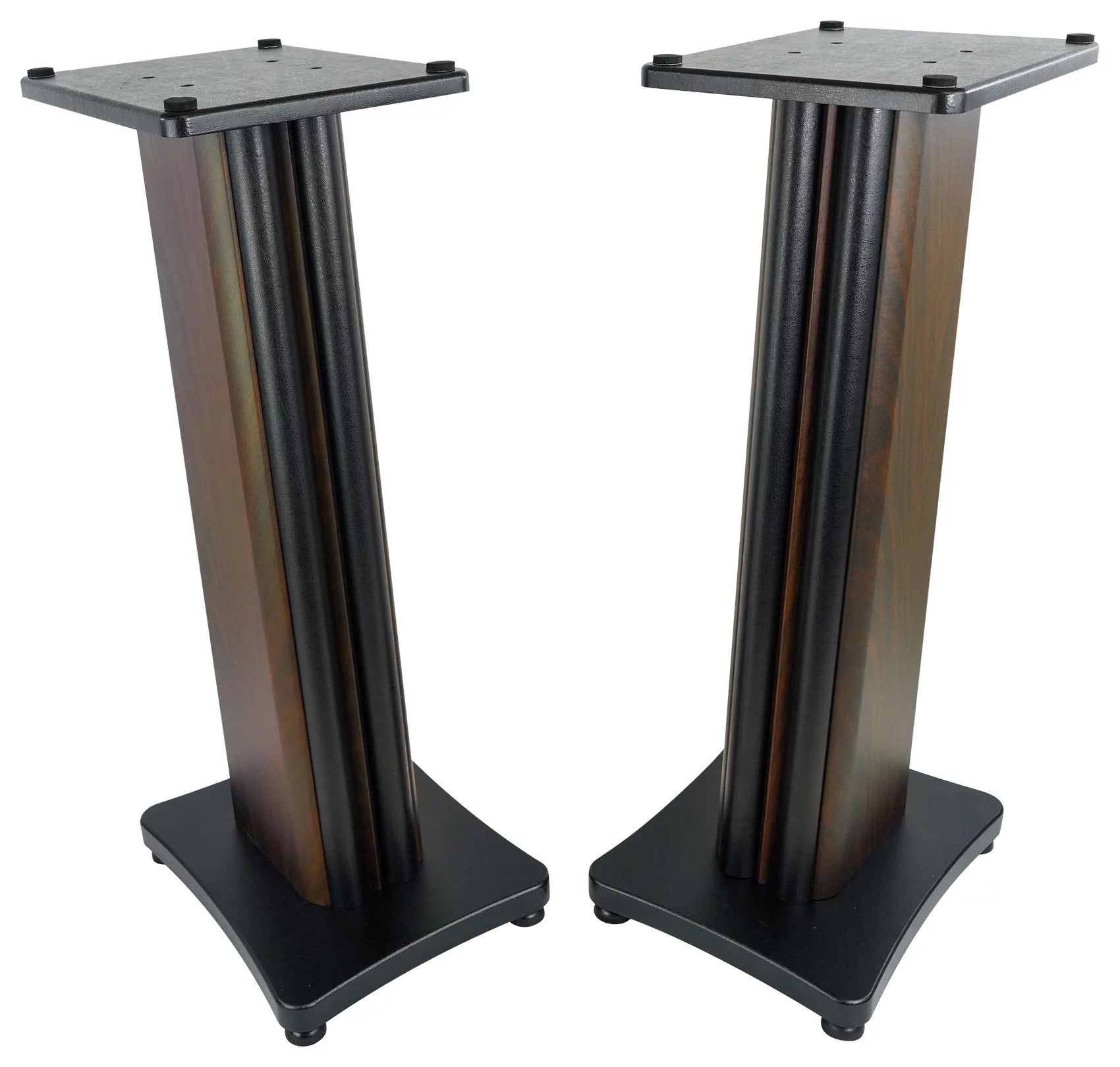 28" Speaker Stands, Dark Wood Grain G87170