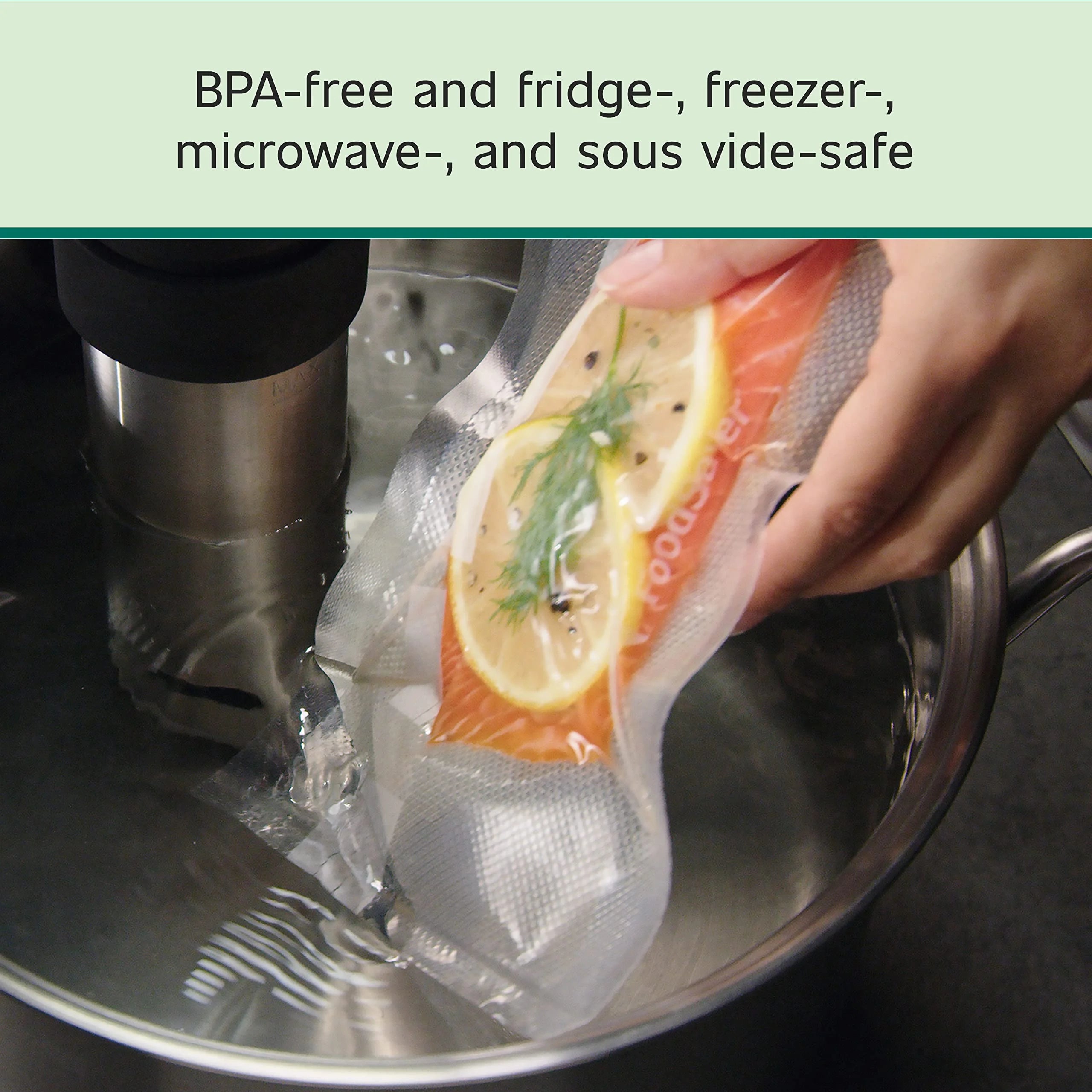 1 Quart Vacuum Sealer Bags for Food Storage and Sous Vide, 44 Count U6761