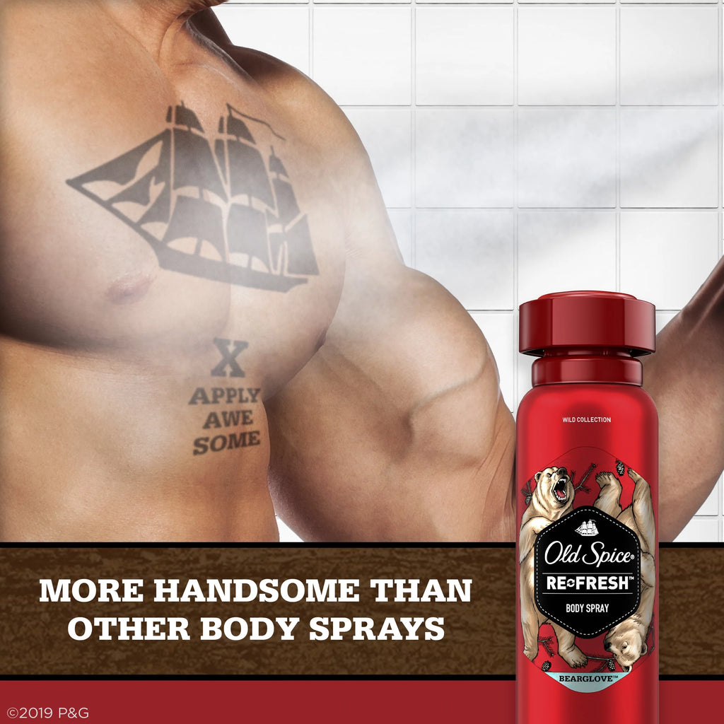 Body Spray for Men, 3.75 oz, 3 Pack E5437