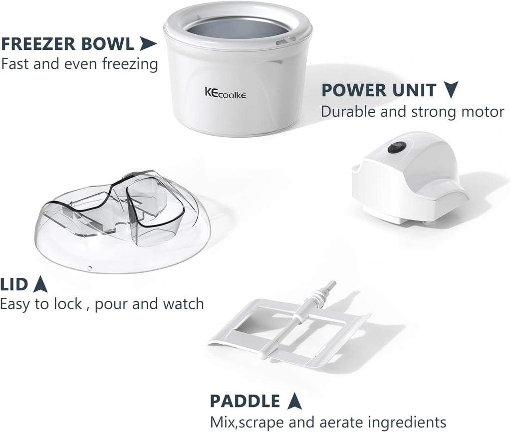 Ice Cream Maker, Electric Soft Serve Machine, 1.5 Quart Frozen Yogurt S786489