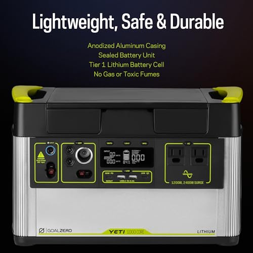 Portable Power Station, 1000W Solar Generator, USB and AC Outlets for Camping C86775