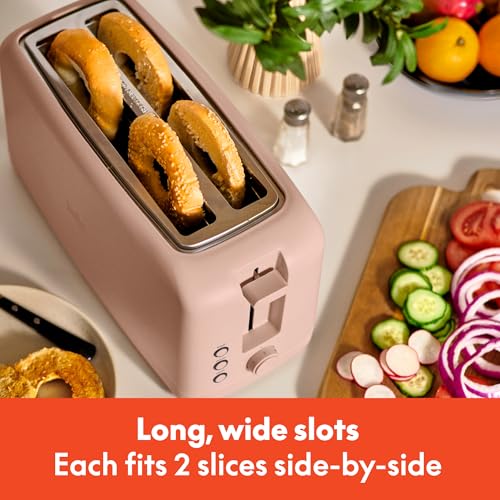 2 Slice Slim Toaster with 6 Shade Settings, Long Slot, Removable Crumb Tray R654