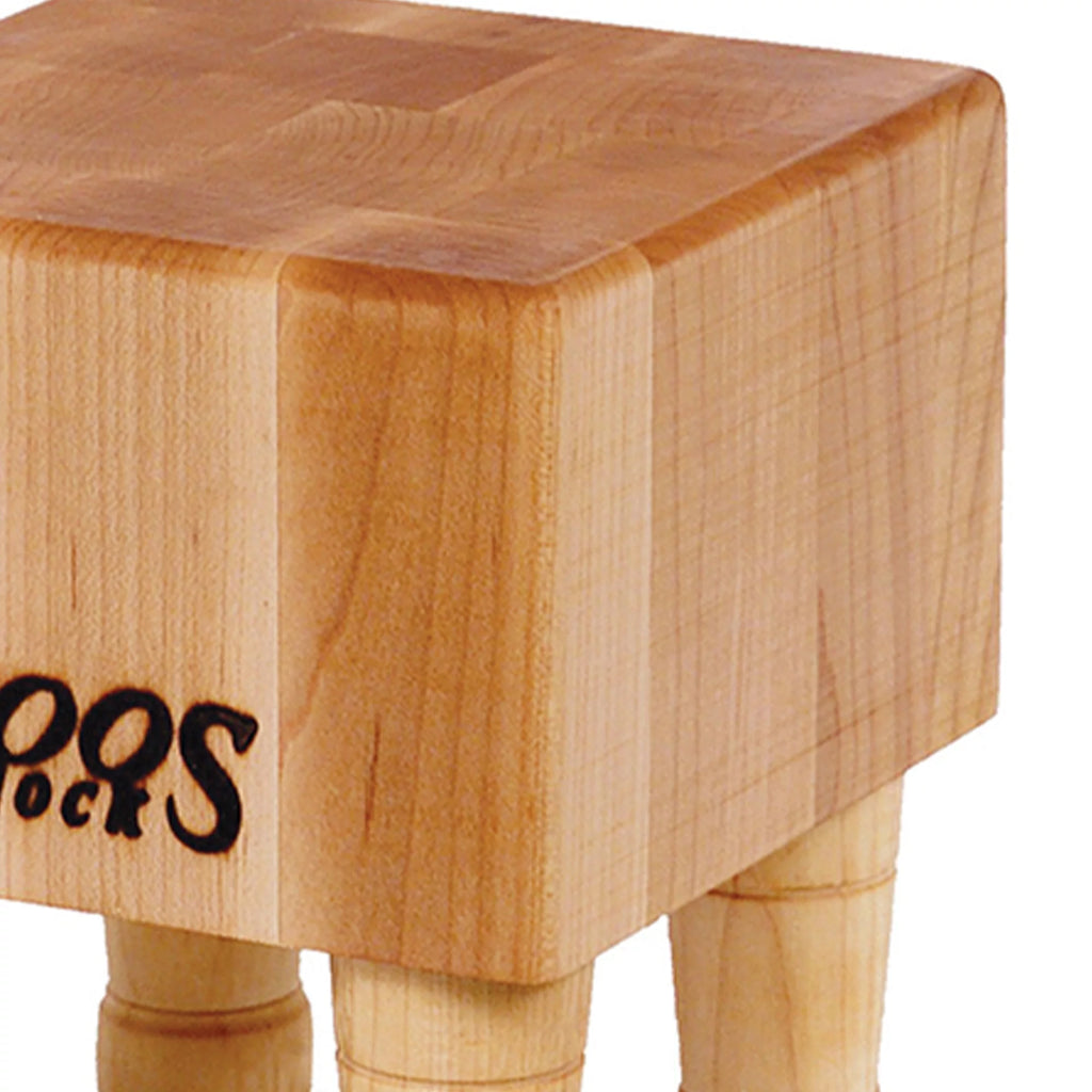 Maple Wood Cutting Board with Feet, 6 x 6 Inches Z166335