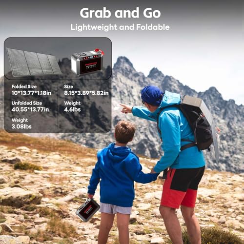Portable Power Station 88Wh Camping Lithium Battery Solar Generator Fast Charging with AC Outlet N28722