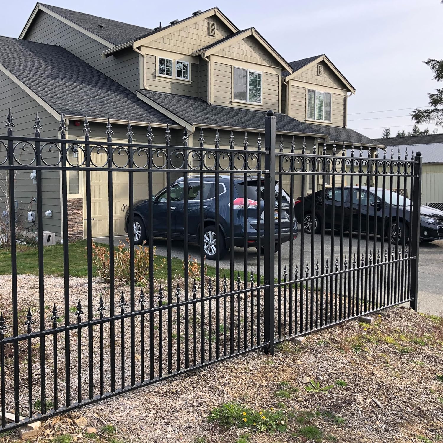 Security Fence Kit 4-Panel Steel Anti-Rust Garden Fencing S209