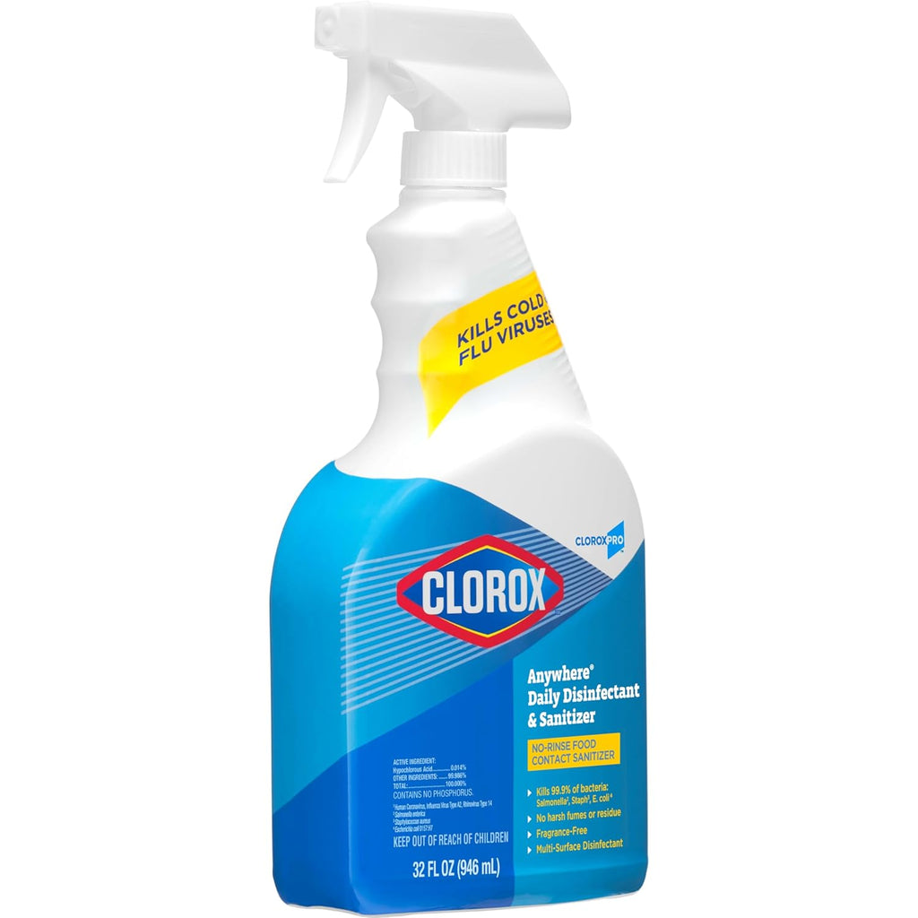 Daily Disinfectant and Sanitizer Spray, No-Rinse Food Contact Sanitizer, 32 Fl Oz E668