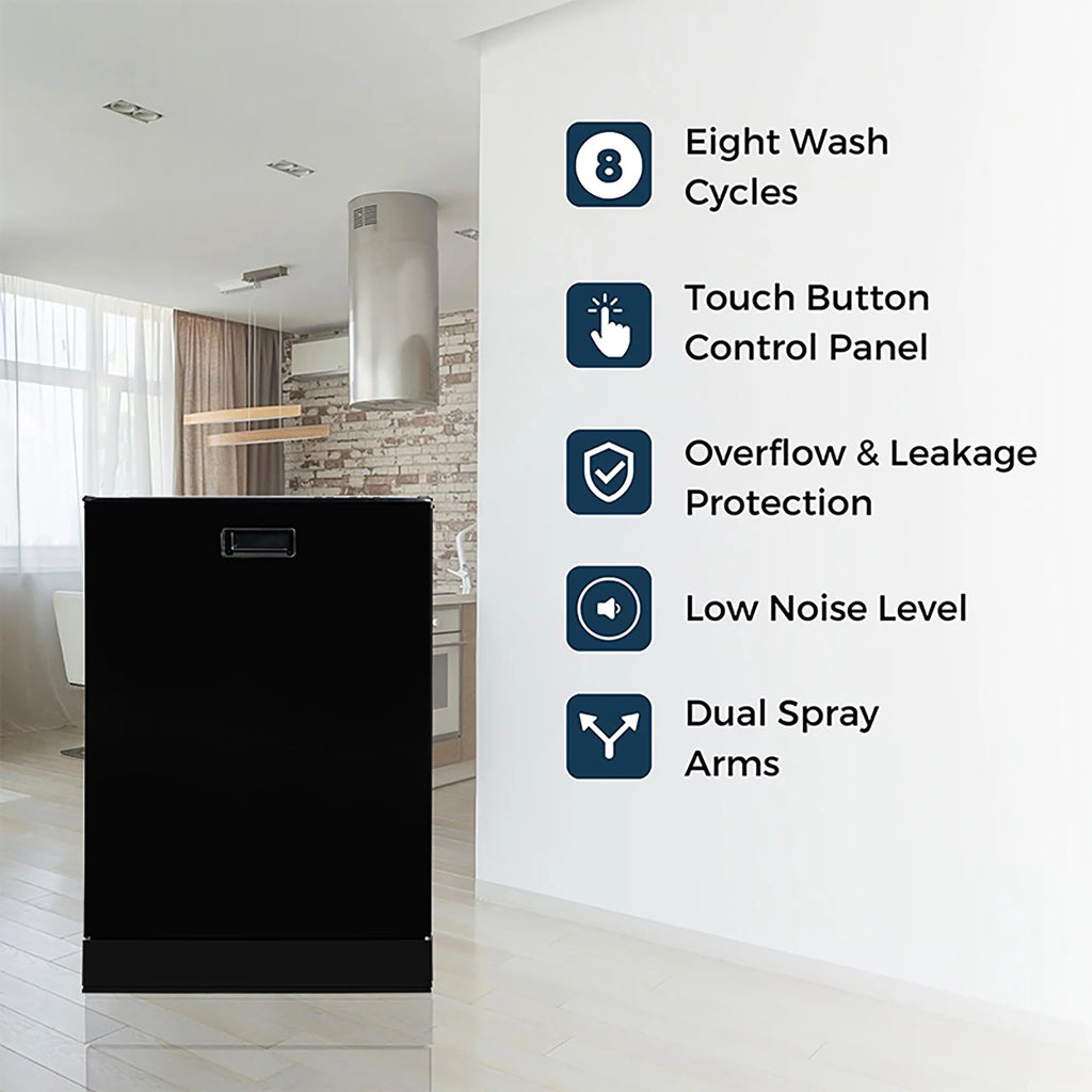 24" Built-In Dishwasher with 8 Wash Settings and Touch Controls J227