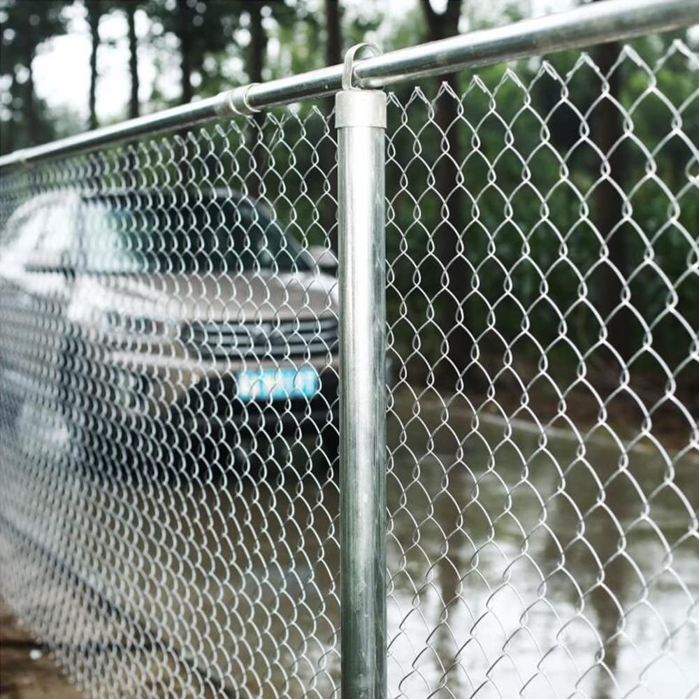 Galvanized Steel Chain Link Fence Fabric 4 x 50 ft, 12.5 Gauge, Silver Z1487