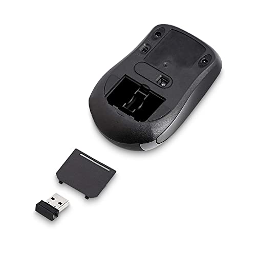 Wireless Optical Computer Mouse with USB Nano Receiver, Black P88471