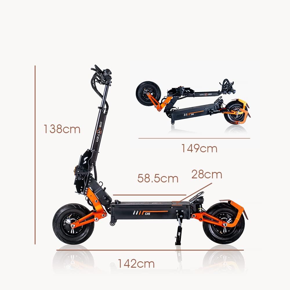 Foldable Electric Scooter with Seat, Dual Motor, Off-Road Tires Z11079