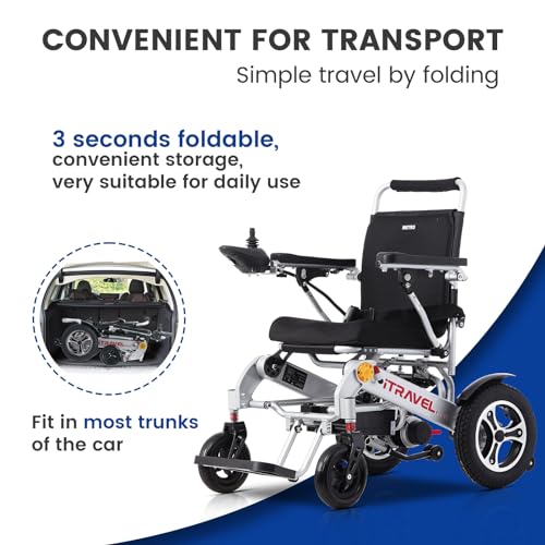 Electric Wheelchair for Adults Lightweight Foldable All Terrain I8536