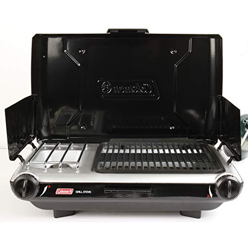2-Burner Propane Camping Grill & Stove with Adjustable Burners Y3879