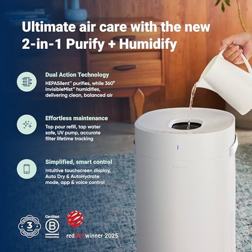 Air Purifier for Small Room, Bedroom, Home, Cleans 926 sqft in One Hour, HEPASilent for Pets, Allergens, Dust, Mold, Smoke Q80338