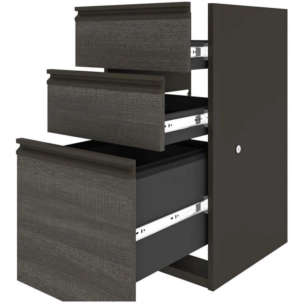 6 Piece Wood L Shaped Computer Desk with Hutch T55023