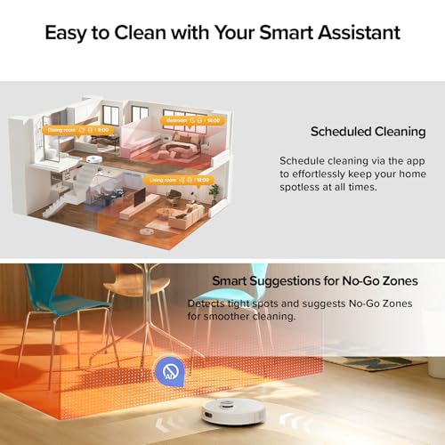 Robot Vacuum with Self-Empty Dock, 5500 Pa Suction, LiDAR Navigation E428049