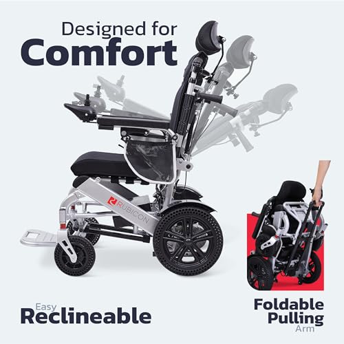 Reclining Foldable Electric Wheelchair for Adults with 25-Mile Range H6131