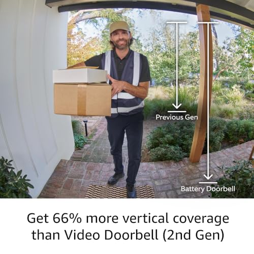 Battery Doorbell with Head-to-Toe Video, Two-Way Talk and Motion Alerts M80107