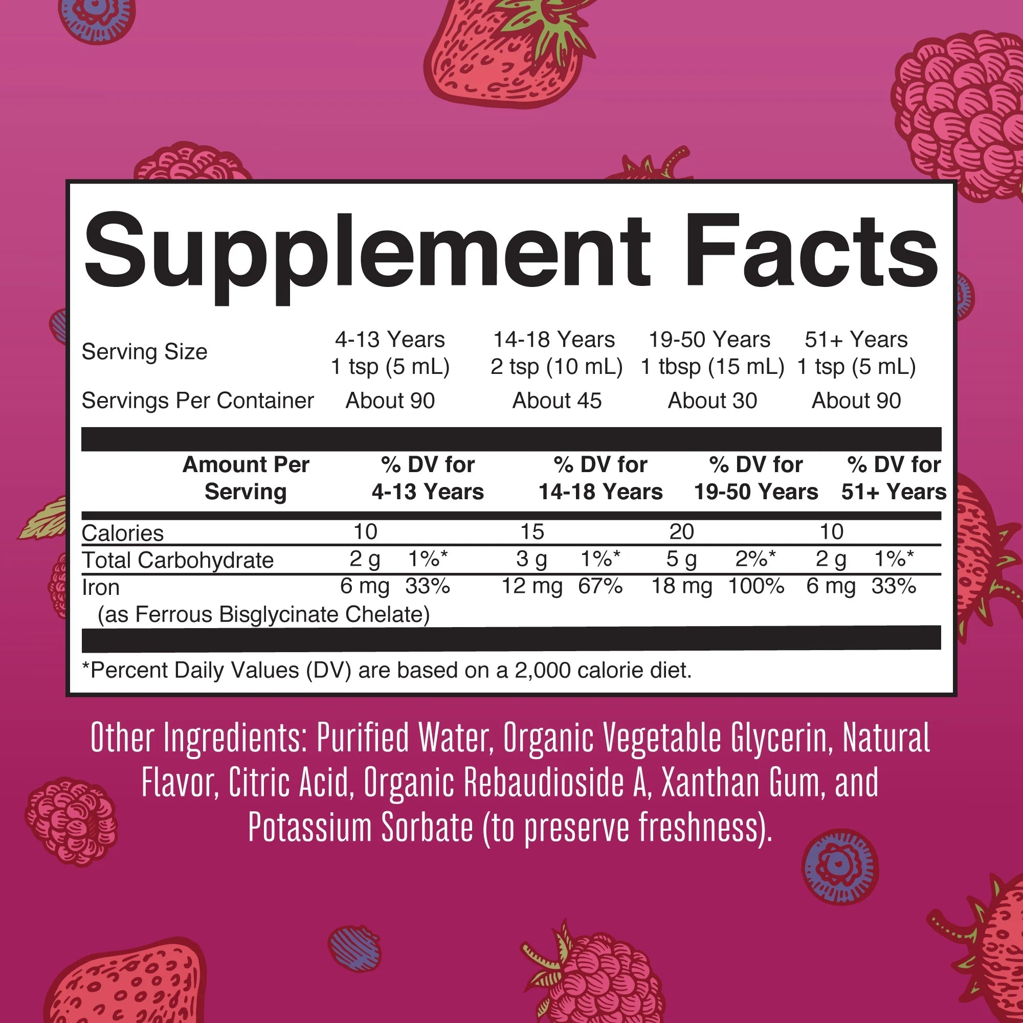 Liquid Iron Supplement for Women Men & Kids, Sugar Free, Vegan, 15.22 fl oz M692