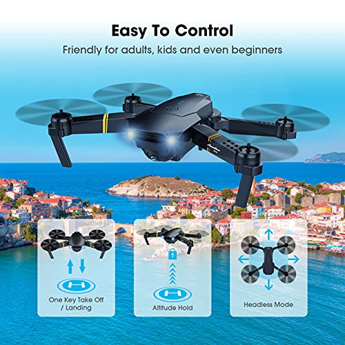 Foldable Camera Drone for Adults Kids, 1080P FPV, 2 Batteries D499