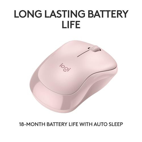 Wireless Mouse, 2.4GHz USB Receiver, 12-Month Battery, 1000 DPI Optical Tracking I608686