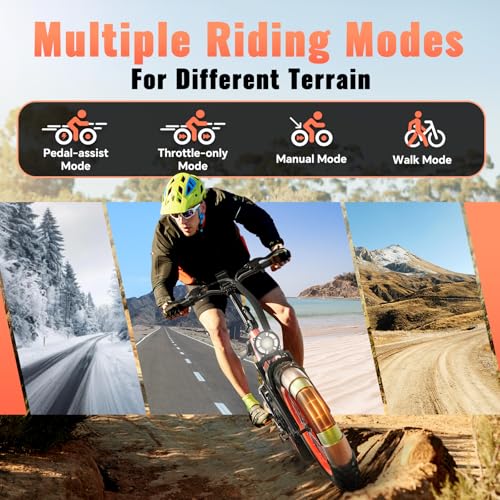 Folding Electric Bike for Adults Full Suspension, 52V 20AH Fat Tire N549125